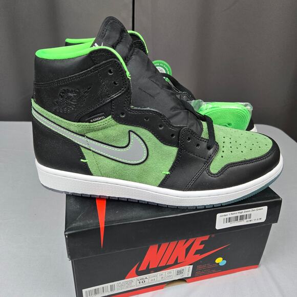 Air Jordan 1 Retro High Zoom Zen Green Men's 10 - Picture 7 of 7